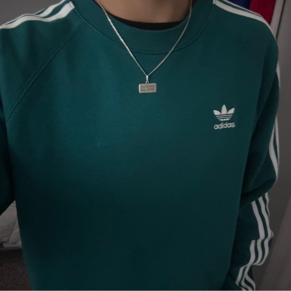 Adidas Men's Teal Crewneck Sweater